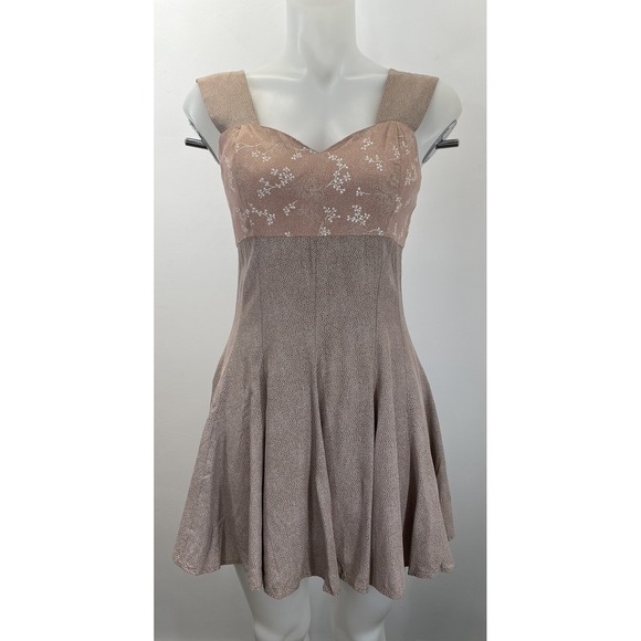 Vintage 90s Alyn Paige Fit Flare Mini Sun Dress Cottage Romantic Whimsy Size 7/8 - Picture 5 of 13